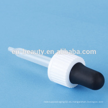 Cuentagotas de vidrio para botella de cristal de aceite esencial de cuello de 18mm